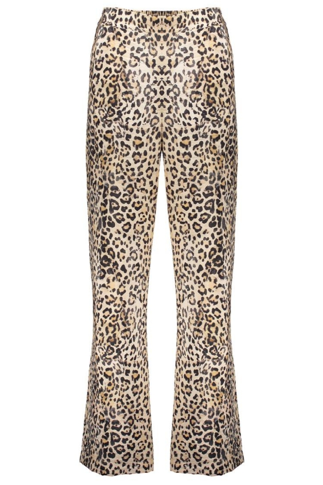 STRAIGHT FIT PANTALON MET PANTERPRINT 51232 20 Sand/Black